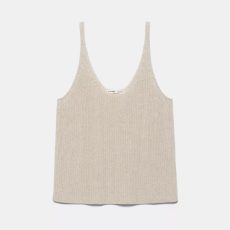Purl knit strappy top